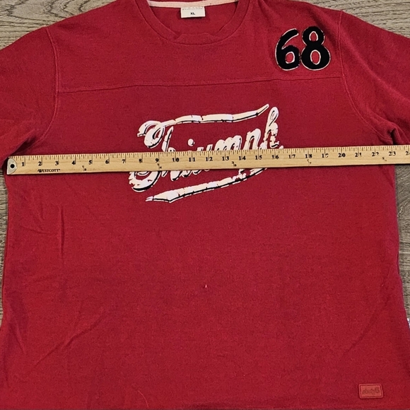 Triumph Motorcycles Sixty8 Short Sleeve Thermal Knit Shirt - Red - Size XL - Picture 11 of 12